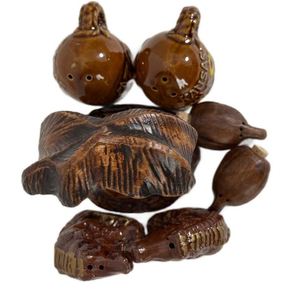 Vintage 3 Sets Salt & Pepper Shaker Hawaii Palm Tree FL Gators Kansas Sunflower - Picture 7 of 10